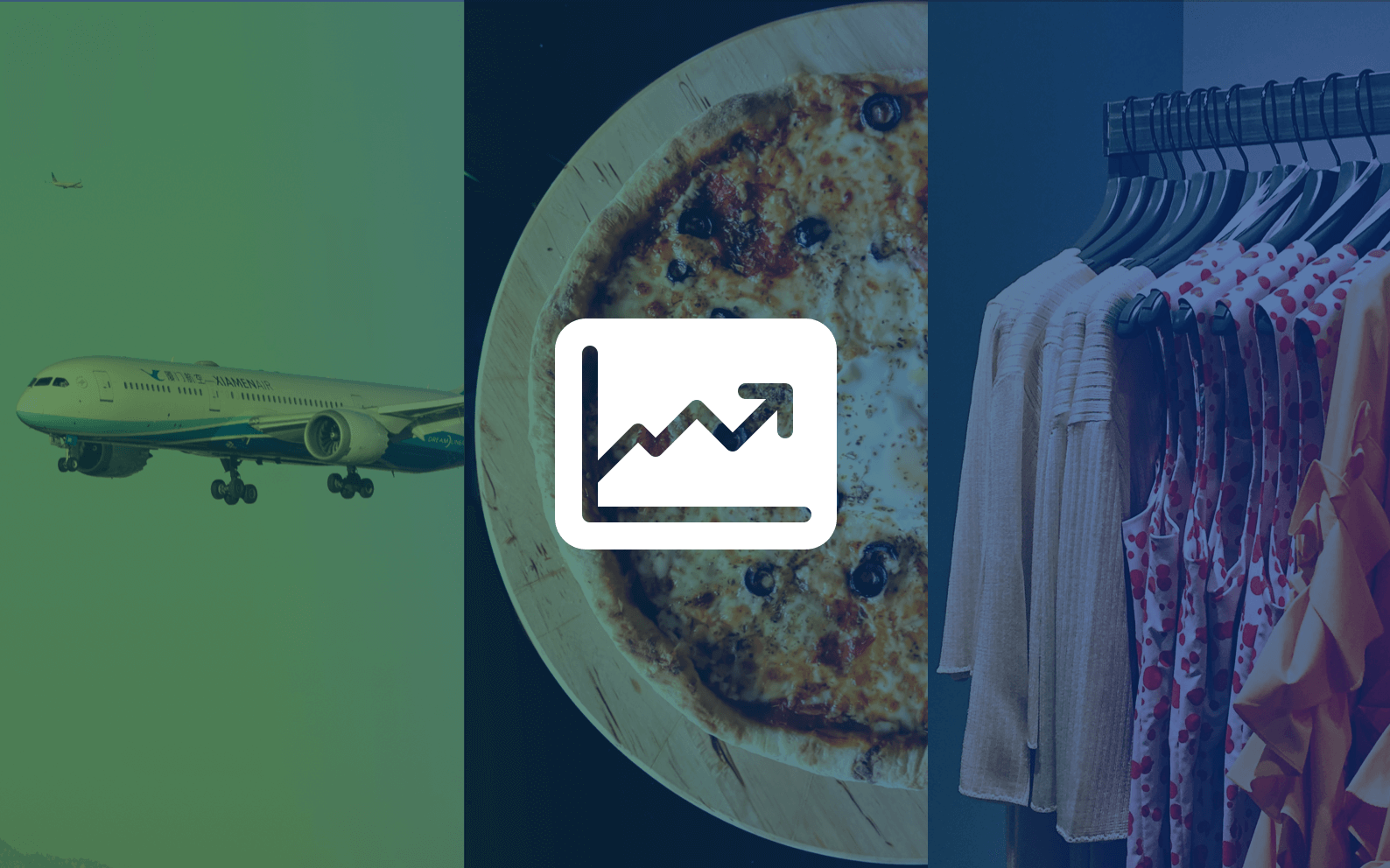 Planes, pizza and clothes